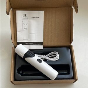 Pet Nail Grinder - White and Black